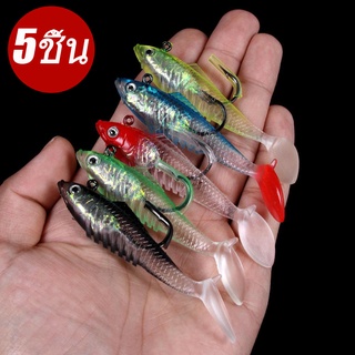 5 Peças kit Iscas De Pesca Macias 8 Cm/11.5g Wobbler Isca Artificial Ganchos Tackles