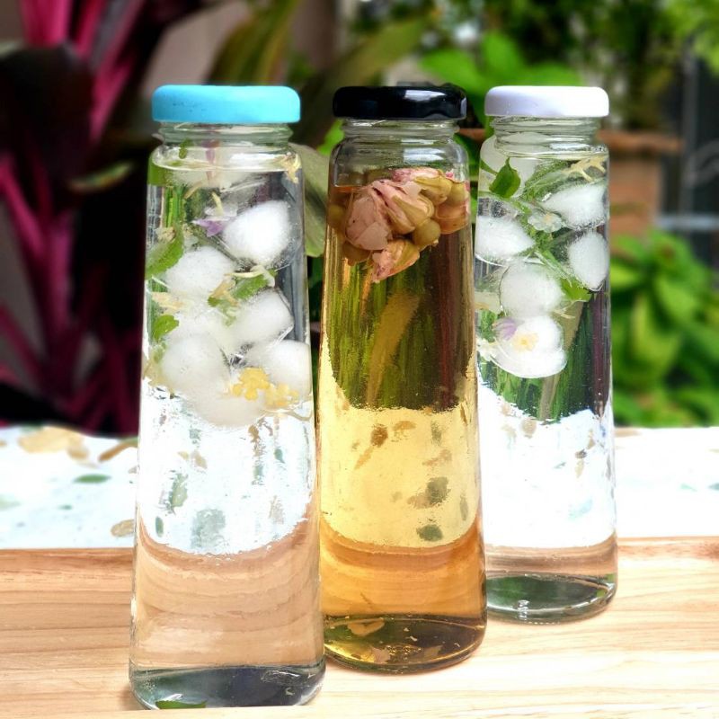 ขวดแก้วใส 250 ml พร้อมฝา