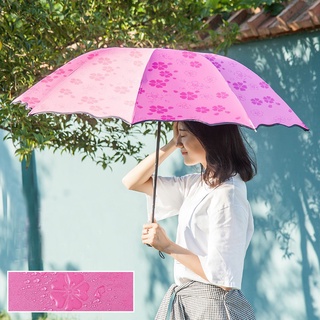 ร่มกันฝน ร่มพับ 3 ตอน ร่มกันแดด ร่มกันยูวี ร่มกันUV ร่มพับได้ ร่ม uv Umbrella คุณภาพดีราคาถูก