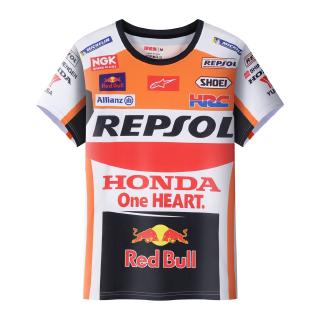 เสื้อยืดแขนสั้น ทีม Honda แบบแห้งไว สำหรับขับรถจักรยานยนต์