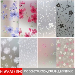 【Free tools】45cm/60cm/90cm PVC Self-adhesive Frosted Glass Sticker Toilet Bathroom Privacy Sticker Door Balcony Thermal insulation Window Sticker