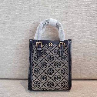 กระเป๋าสะพาย กระเป๋าถือ TORY BURCH T MONOGRAM JACQUARD MINI N/S TOTE