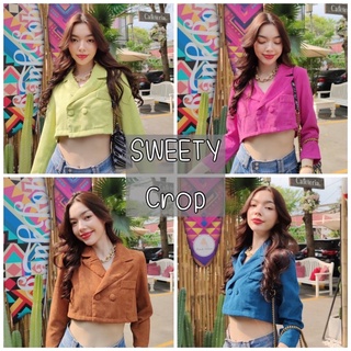 Blazer ทรงครอป🍯ผ้าลูกฟูกเกรดพรีเมี่ยม ดีเทลกระดุมปั้มเก๋ๆ 🥨แบบน่ารักมาก แมทได้กับทุกลุค (