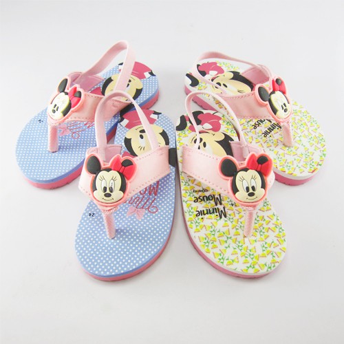 Kenta รองเท้าแตะสวมหูคีบรัดส้นเด็กหัดเดิน ลาย Minnie Mouse รุ่น BM28 ขนาด 22-26