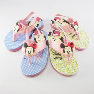 Kenta รองเท้าแตะสวมหูคีบรัดส้นเด็กหัดเดิน ลาย Minnie Mouse รุ่น BM28 ขนาด 22-26