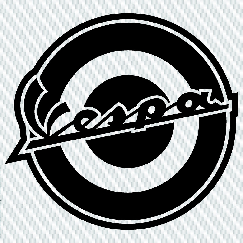 vespa สติกเกอร์ pvc กันน้ำ ขนาดใหญ่ ติดข้างรถ ขนาด 16.5 x 17.7 cm