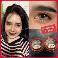 💟 Pitchylens ๑ Emmanuelle ( Emquatiar)สายตา -00 ถึง -1000 brown gray Contactlens บิ๊กอาย คอนแทคเลนส์ ราคาถูก ฟรีตลับ.