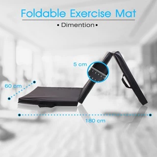 เบาะออกกำลังกาย พับได้ 3 ส่วน เบาะวิดพื้น เบาะโยคะ Foldable Exercise Mat - Homefittools