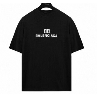 เสื้อยืดผ้าฝ้ายพิมพ์ลายเสื้อยืดลําลอง ผ้าฝ้าย แขนสั้น พิมพ์ลาย BALENC สไตล์สตรีท แฟชั่นสําหรับผู้ชาย และผู้หญิง เหมาะกับ