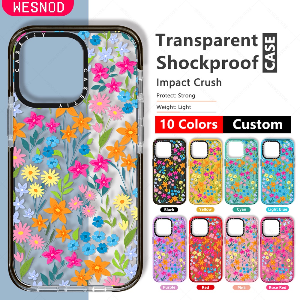 กันกระแทกใสแข็งแฟชั่น เคสโทรศัพท์มือถือ ลายดอกเดซี่ เรียบง่าย สําหรับ IPhone 7 8 Plus 12 11 13 Pro Max Xs Xr X Miniคุณภาพสูงใสบางนิ่มTpu Casetifyซิลิโคนยี่ห้อโทรศัพท์มือถือไอโฟนปกป้องฝาปิด