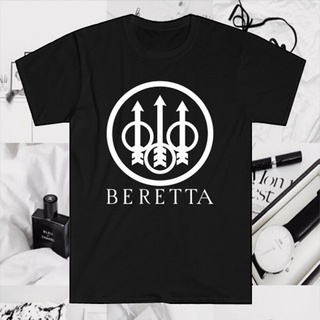 ขายดี เสื้อยืดลําลอง แขนสั้น พิมพ์ลาย Beretta Firearms Guns สีดํา สําหรับผู้ชายS-5XL