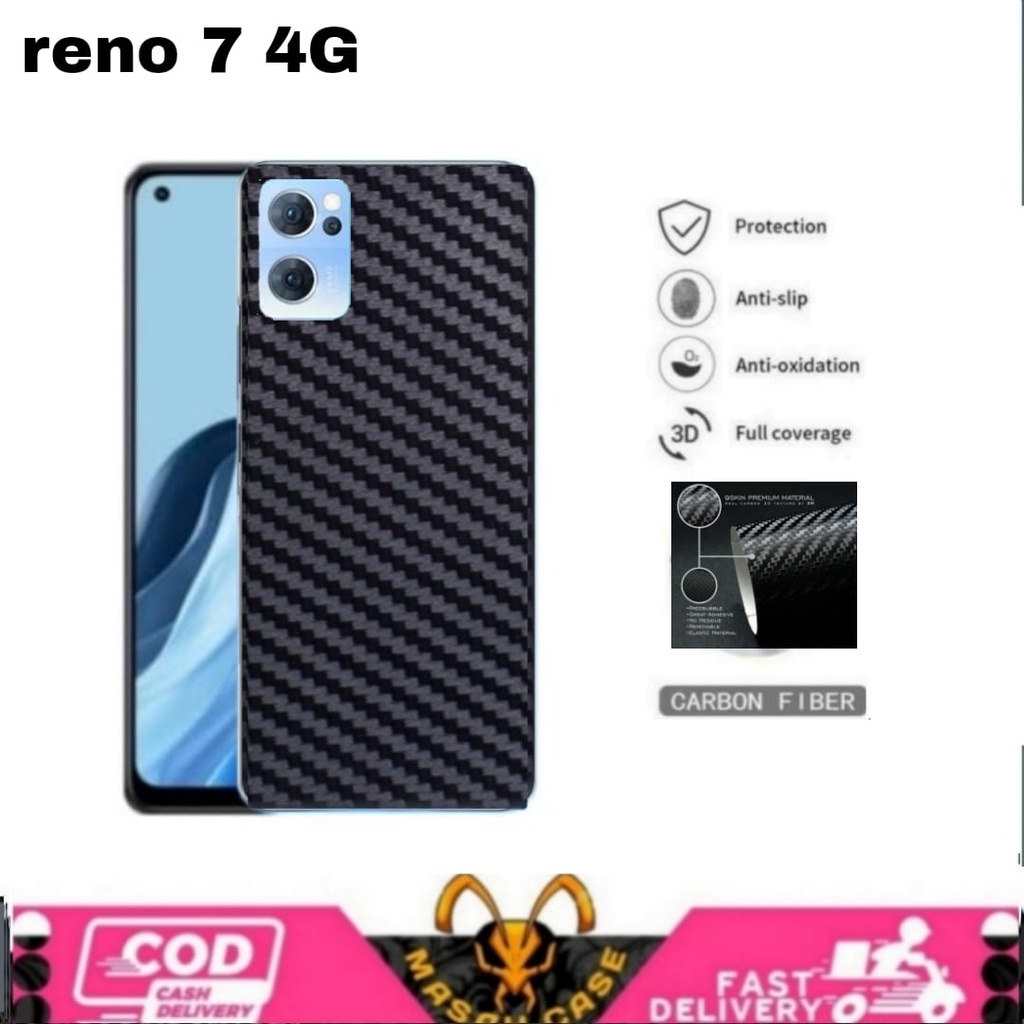 GARSKIN คาร์บอนสีดํา RENO 8 4G 85G 8Z 5G 8 PRO 7Z 7 4G 7 5G 6 4G 6 5G 5F 4F 5 4 2F 2Z 2 3 A16K A16E 