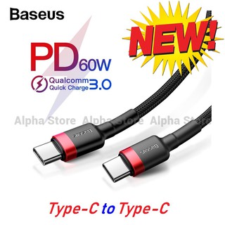 สายชาร์จเร็ว USB Type-C to USB Type-C รุ่น Baseus PD 60W QC3.0 3A Quick Charge