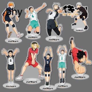 Bhy โมเดลฟิกเกอร์อะคริลิค รูปการ์ตูนอนิเมะ Haikyuu ขนาด 10 ซม. สําหรับตกแต่งโต๊ะทํางาน