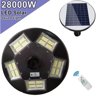 โคมไฟ UFO 20 ทิศทาง LED 22000W -  28000W Square Light ไฟถนน ไฟโซล่าเซลล์ Solar Street Light พลังงานแสงอาทิตย์ LED แสงขาว