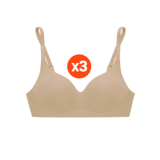 Sabina ซาบีน่า ฟองดี รุ่น PERFECT BRA (ไร้โครง) Set 3 ชิ้น รหัส SBXD97306CD สีเนื้อเข้ม