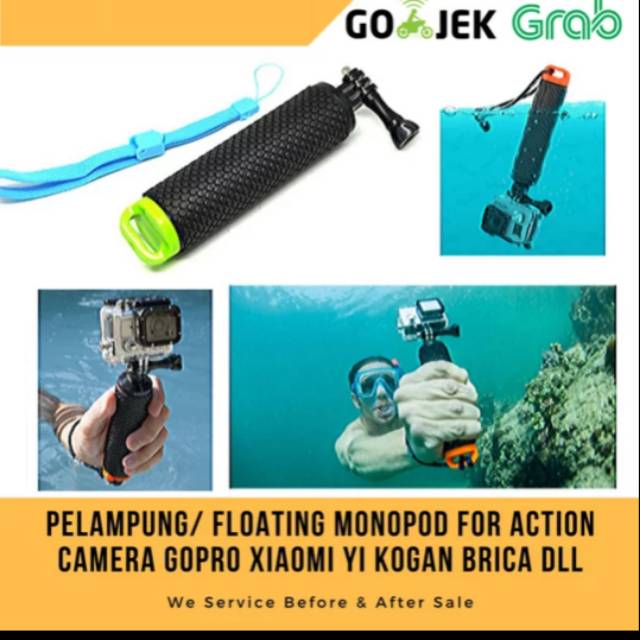 Bobber Floating Monopod Buoy สําหรับ Gopro Xiaomi Yi Kogan Brica Sbox Liquids Yi Discovery Yi 2 4K Lit