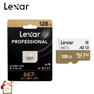 Original Lexar 667x Memory Card High Speed 100MB/s 34GB 256GB 128GB V30 Class 10 Mirco SD Card