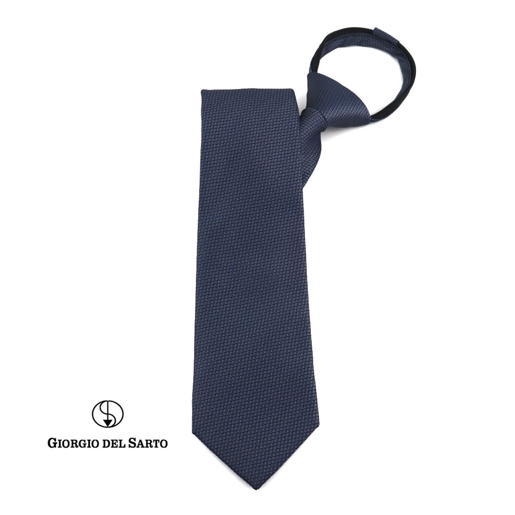 Giorgio Del Sarto Adults Zipper Tie Grey 7.5 cm ไทซิป เนคไทสำเร็จรูปสีเทา