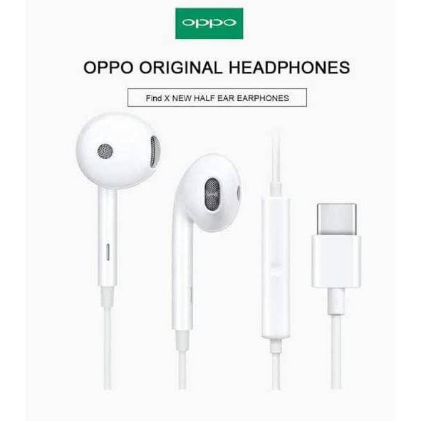 หูฟัง ของแท้OPPO Type-C หูฟังเสียงดีมาก หูฟัง Small Talk Oppo Earphone หูฟังไมโครโฟน หูฟังแท้ ไมโครโ