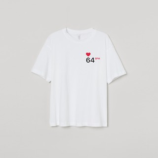 T-Shirt : Heart Rate – White (Oversize)