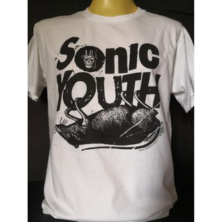 เสื้อยืดฤดูร้อนcalเสื้อนำเข้า Sonic Youth The Dead Rat Alternative Rock Punk Psychedelic Grunge Retro Style Vintage T-Sh