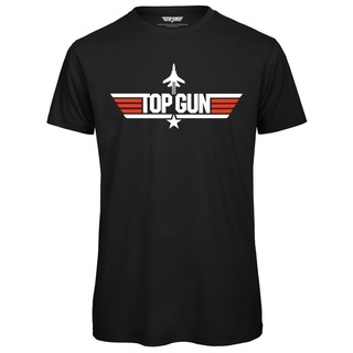 [S-5XL]เสื้อยืด ผ้าฝ้าย พิมพ์ลายโลโก้ Topgun คุณภาพสูง สําหรับผู้ชาย