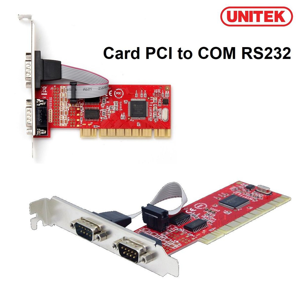 PCI OUT 2 COM RS PORTS CONVERTER CARD 232 UNITEK Y-7503