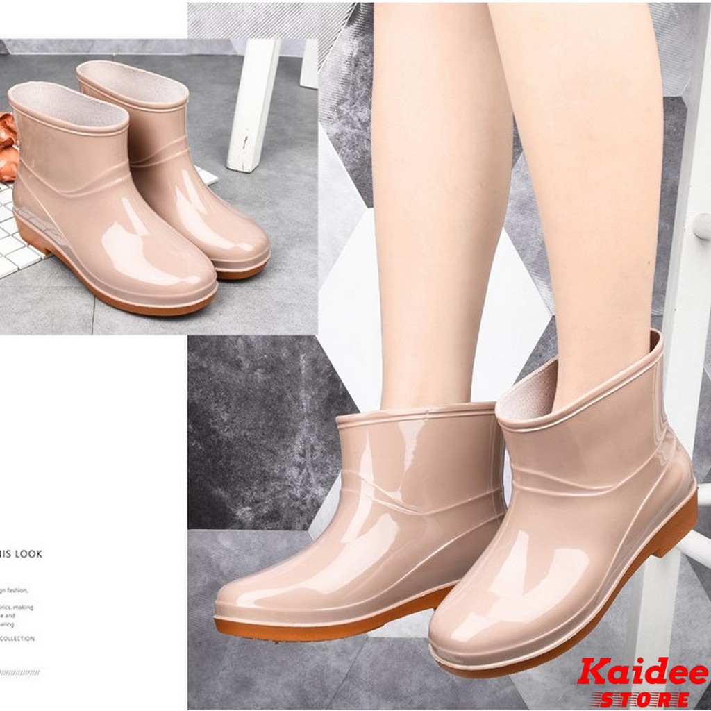 พร้อมส่ง🚚36-44 รองเท้ากันฝน รองเท้าบูท กันน้ำ กันน้ำมัน ส้นหนา ฤดูฝน รองเท้ากันลื่น รองเท้าทำงาน B-060