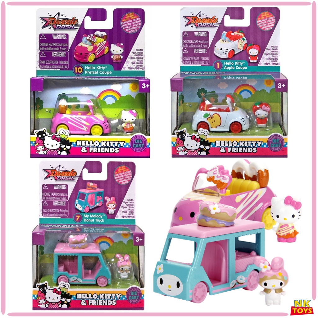 โมเดลรถเหล็ก Hello Kitty & Friends Dazzle Dash รถของเล่นพร้อมฟิกเกอร์ ซานริโอ ลิขสิทธิ์แท้ ของสะสมสุดน่ารัก Sanrio