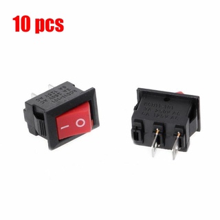 Rocker Switch Parts Plastic Replacement Red KCD11-101 125VAC/6A 250VAC/3A