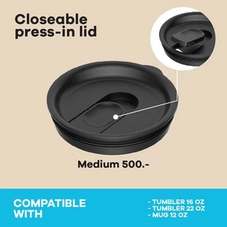 HYDRO FLASK MEDIUM CLOSEABLE PRESS IN LID สำหรับ แก้ว tumbler 16&22oz และ แก้ว mug 12 oz