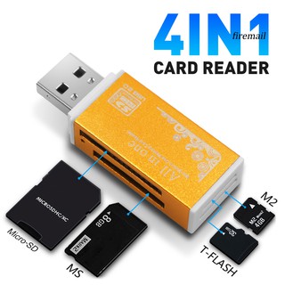 อะแดปเตอร์การ์ดรีดเดอร์ Usb 2 . 0 Micro - Sd / Tf / Ct / Ms / Sdhc / Mmc