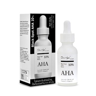 Dr.Agei Black Spot AHA10%30ml. ด็อกเตอร์เอจจี้ แบล็คสปอต เซรั่มลบจุดด่างดำรอยสิว แผลเป็นลดสิวหัวดำสิวอักเสบ ผลัดเซลล์ผิว