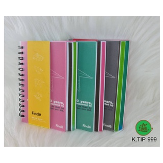 สมุดโน๊ตริมลวด ฟินาเล่ A8 ปก PP  FINALE NOTEBOOK  A8 ปกพลาสติก PP ขนาด A8