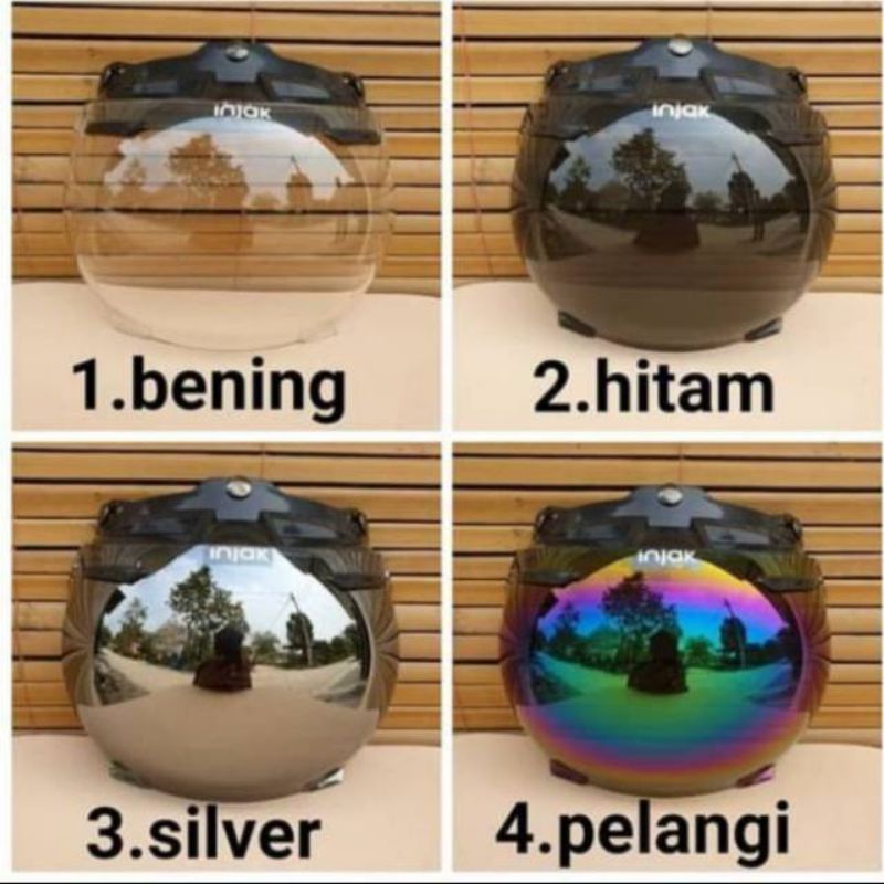 Hitam PUTIH Bogo หมวกกันน็อคโคลนสากลแก้ว 3 ปุ่มสีดําสีขาวใสโคลนนูน