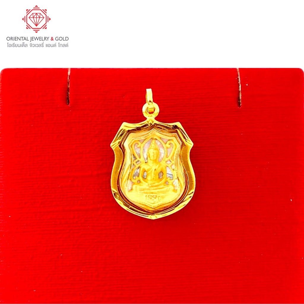 [ถูกที่สุด] OJ GOLD จี้หลวงพ่อโสธร พื้นหลังรุ้ง  ทองแท้ 90% มีใบรับประกัน จี้พระทองแท้ จี้พระทอง จี้