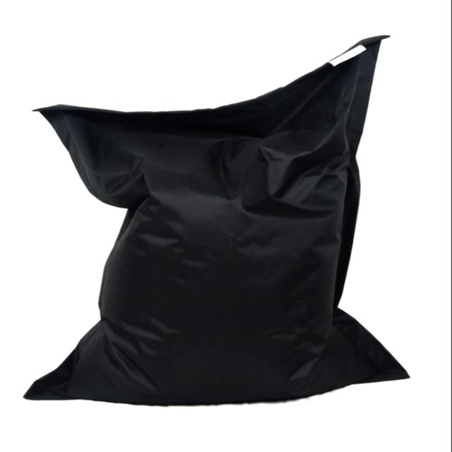 Bean bag chair เก้าอี้เม็ดโฟม ทรงสี่เหลี่ยมผืนผ้า สีดำ