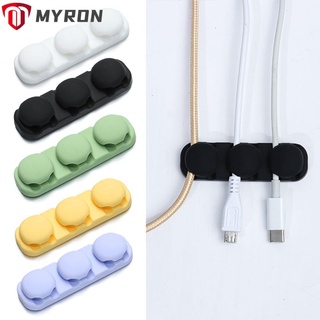 Myron ที่หนีบสายเคเบิ้ล Usb สายเคเบิ้ลหลากสี