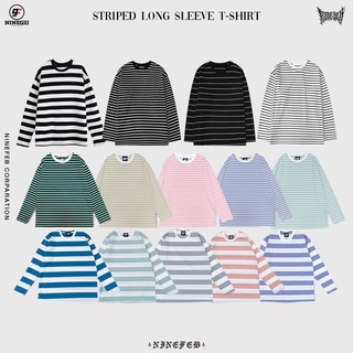 9FEB striped t-shirt แขนยาว พร้อมส่ง