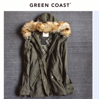 เสื้อกันหนาว Parka เสื้อฮูทเฟอร์ งาน GREEN COAST (เฟอร์ถอดได้คะ) (WY529)