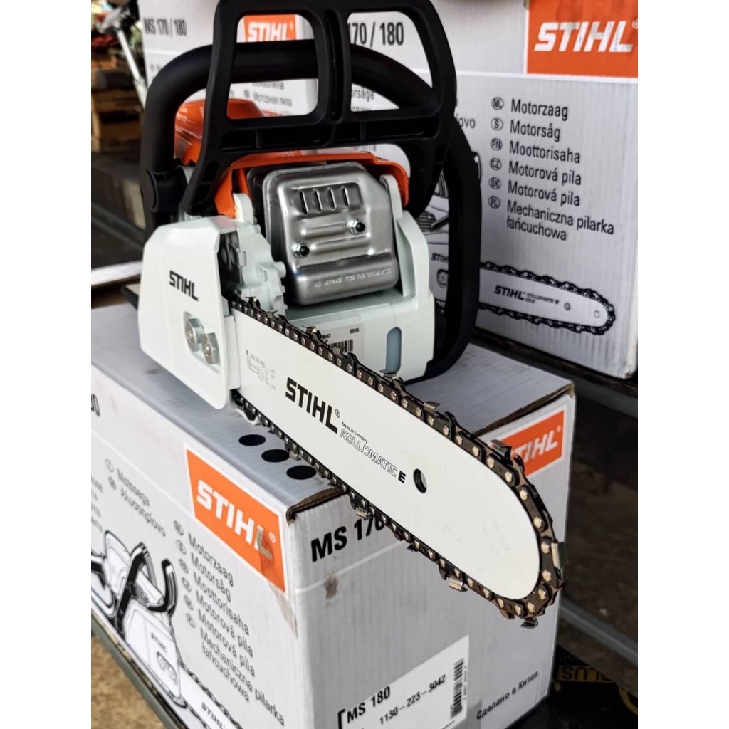 เลื่อยยนต์ STIHLรุ่นMS180 มาพร้อมบาร์11.5”พร้อมอุปกรณ์ใช้งาน  ✍ถูกต้องตามกฏหมายไม่ต้องทำทะเบียน✍️ ‼️