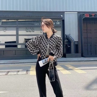 เสื้อแจ็คเก็ตแขนยาวมีซิปผ้าดีใส่สบาย ลายwd มาใหม่ลาสุด ใส่คลุมกันร้อนกันแดด กันหนาวผู้หญิง ลายสก๊อต