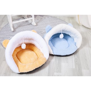 ลดล้างสต๊อก Kutiepom [ส่งจากไทย] ที่นอน เบาะนอน สุนัข แมว ขนาดเล็ก มีลูกบอล Soft Pet Bed for pet comes with a ball