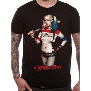 Tee เสื้อแฟชั่นผญ sexy ราคาต่ําร้อนฆ่าตัวตายทีม Harley Quinn ในทีมเราเสื้อยืดวันหยุดเสื้อของขวัญ Z[%