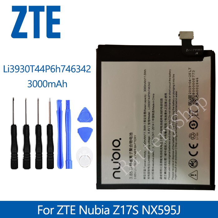 แบตเตอรี่ ZTE Nubia Z17S NX595J Battery for ZTE Nubia Z17S NX595J Li3930T44P6h746342 3000mAh