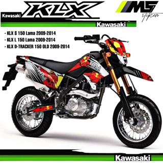 สติกเกอร์รูปลอก Fullbody KLX 150 Lama 2009-2014 KLX L Lama KLX S Lama DTRACKER Old KLX Old KLX KLX - Striping KLX - Sticker KLX | Redbull Motif