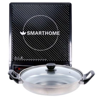 SMARTHOME สมาร์ทโฮม เตาแม่เหล็ก เตาแม่เหล็กไฟฟ้าพร้อมหม้อสแตนเลส รุ่น WPA-2009 รับประกัน3ปี