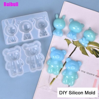 [Ruibull] แม่พิมพ์ซิลิโคนเรซิ่นรูปหมี 3D สําหรับทําเครื่องประดับ Diy