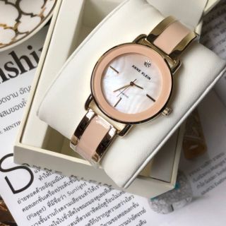 🎀 (สด-ผ่อน) ส่งฟรี นาฬิกา สายชมพู Anne Klein Womens Diamond Accented Dial Bangle Watch AK/2512GYRG